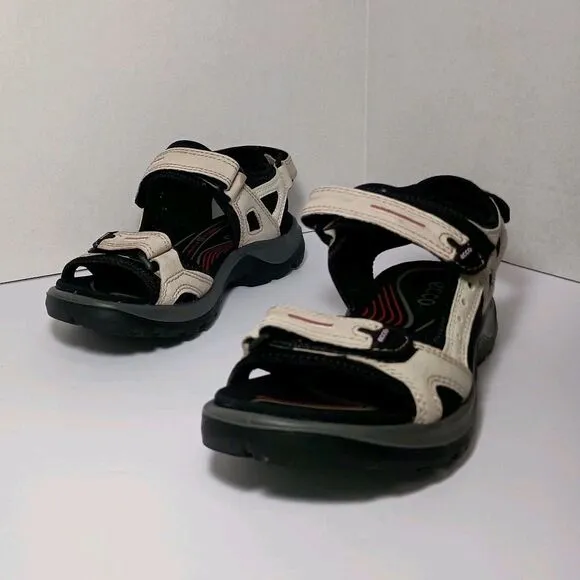 ECCO Women's Yucatan Sport Sandal Size 6 - 6.5 Atmosphere Ice Black Beach Creek