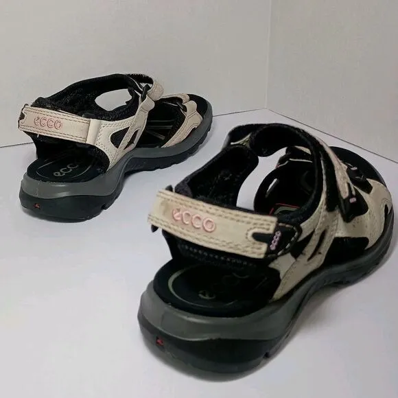 ECCO Women's Yucatan Sport Sandal Size 6 - 6.5 Atmosphere Ice Black Beach Creek