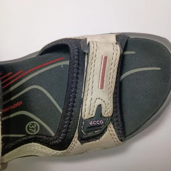 ECCO Women's Yucatan Sport Sandal Size 6 - 6.5 Atmosphere Ice Black Beach Creek