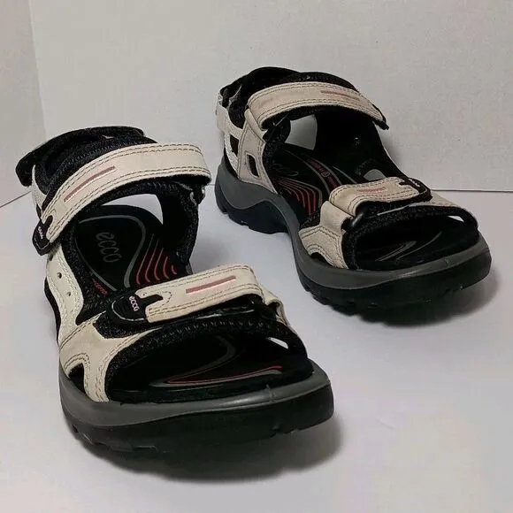 ECCO Women's Yucatan Sport Sandal Size 6 - 6.5 Atmosphere Ice Black Beach Creek