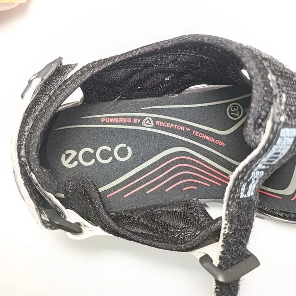 ECCO Women's Yucatan Sport Sandal Size 6 - 6.5 Atmosphere Ice Black Beach Creek