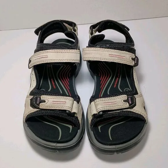 ECCO Women's Yucatan Sport Sandal Size 6 - 6.5 Atmosphere Ice Black Beach Creek