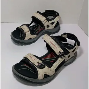 ECCO Women's Yucatan Sport Sandal Size 6 - 6.5 Atmosphere Ice Black Beach Creek