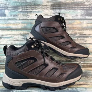 EDDIE BAUER Mens Waterproof Hiking Boots Size 10M Graham Brown Leather Lace Up