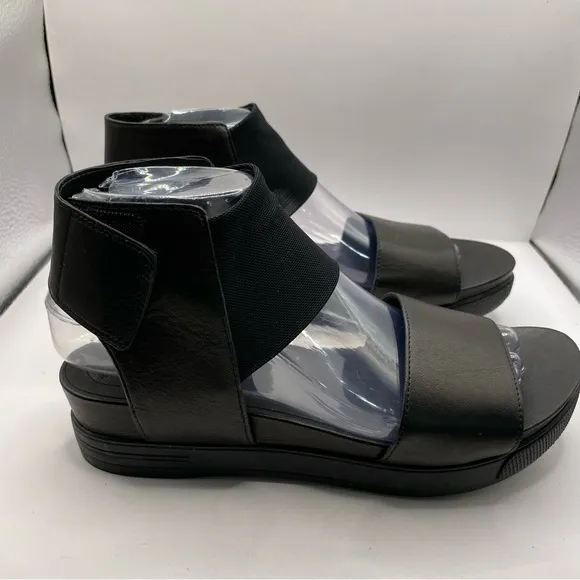 Eileen Fisher spree sport ankle strap sandals women’s size 7.5 black F8