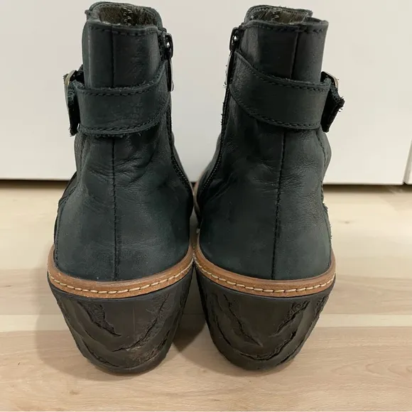 El Naturalista Women's 41 US 10  Myth Yggdrasil Dark Green Wedge Bootie 5133