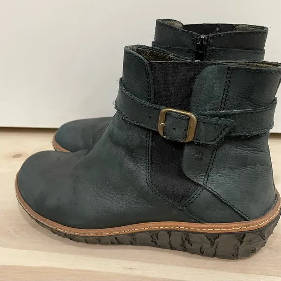 El Naturalista Women's 41 US 10  Myth Yggdrasil Dark Green Wedge Bootie 5133