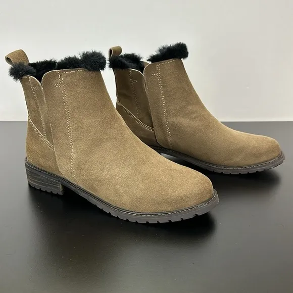 EMU Australia Suede Pioneer Chelsea Ankle Boots Size 8 Waterproof Merino Wool