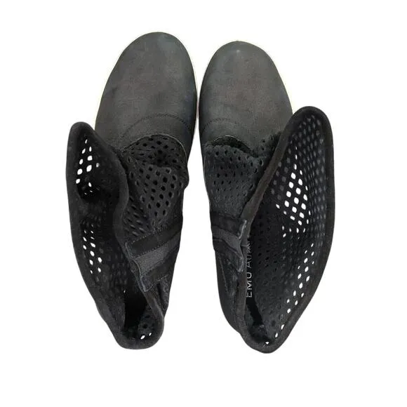 EMU Shoes Womens 8.5 Bootie Sneaker Leather Slouch Pull On Comfort Casual Black