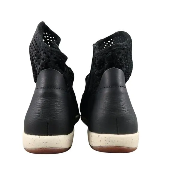 EMU Shoes Womens 8.5 Bootie Sneaker Leather Slouch Pull On Comfort Casual Black