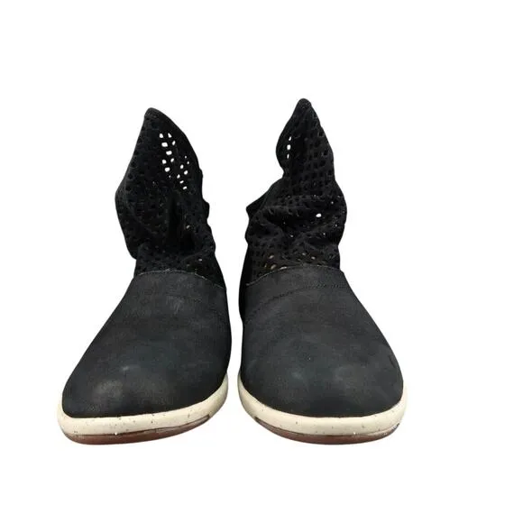 EMU Shoes Womens 8.5 Bootie Sneaker Leather Slouch Pull On Comfort Casual Black