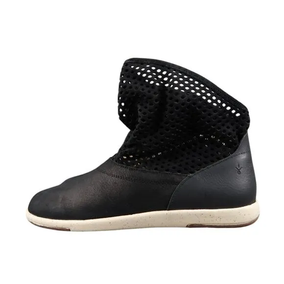 EMU Shoes Womens 8.5 Bootie Sneaker Leather Slouch Pull On Comfort Casual Black