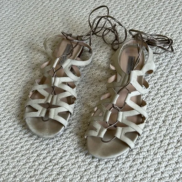 EUC Duccio Venturi suede gladiator sandals size 8/38 with dust bag!