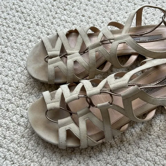 EUC Duccio Venturi suede gladiator sandals size 8/38 with dust bag!