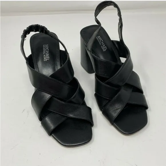 EUC MICHAEL Michael Kors Dixon Block Heel Sandals Size 5