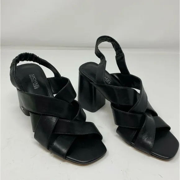 EUC MICHAEL Michael Kors Dixon Block Heel Sandals Size 5