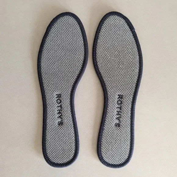 EUC Rothy's The Flat Navy Blue 001-294 Size 5 Round Toe Knit Slip On Shoe Office