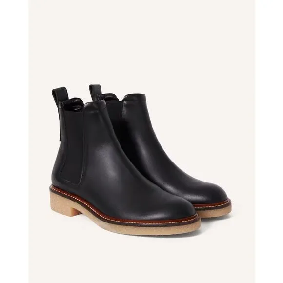 Everlane The Chelsea Boot Black Italian Leather Size 7