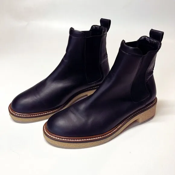 Everlane The Chelsea Boot Black Italian Leather Size 7