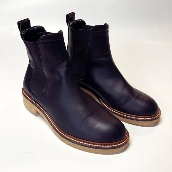 Everlane The Chelsea Boot Black Italian Leather Size 7