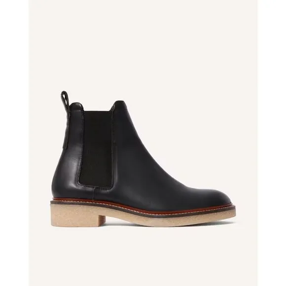 Everlane The Chelsea Boot Black Italian Leather Size 7