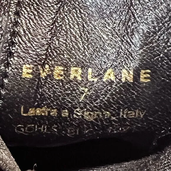 Everlane The Chelsea Boot Black Italian Leather Size 7