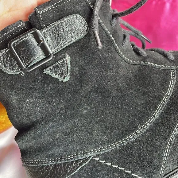(F1) Steve Madden Men's Size 13 Rayge Style Lace Up Zip Suede Leather Boots