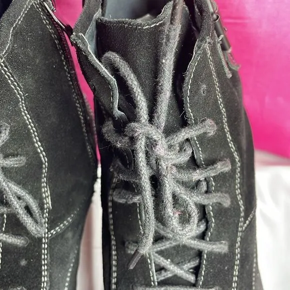 (F1) Steve Madden Men's Size 13 Rayge Style Lace Up Zip Suede Leather Boots