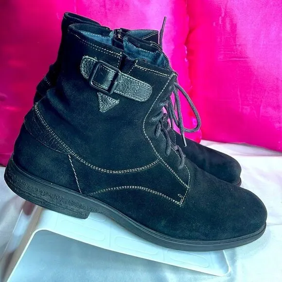(F1) Steve Madden Men's Size 13 Rayge Style Lace Up Zip Suede Leather Boots