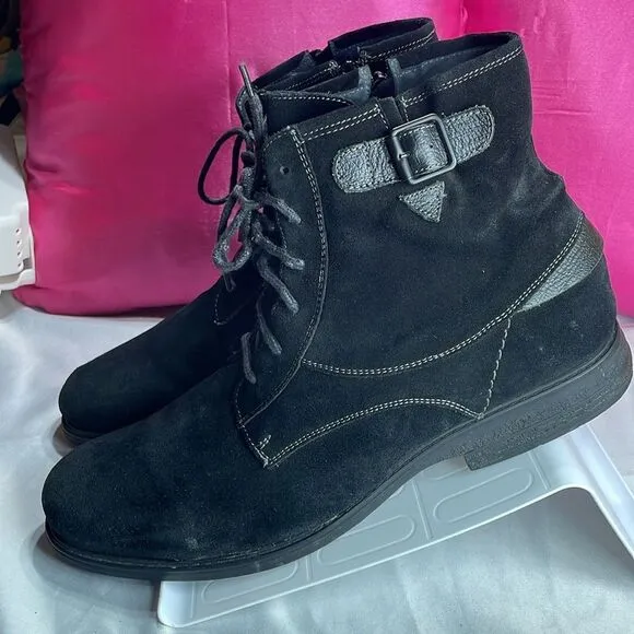 (F1) Steve Madden Men's Size 13 Rayge Style Lace Up Zip Suede Leather Boots