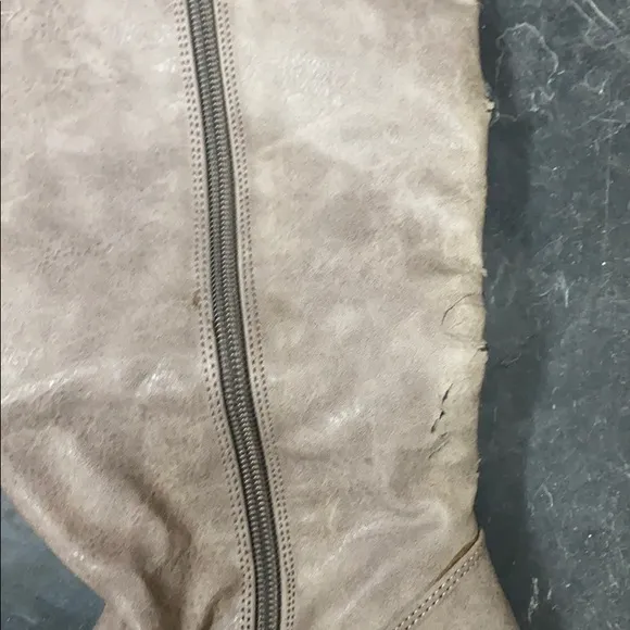Faux Leather Wedge Boots Sz 39