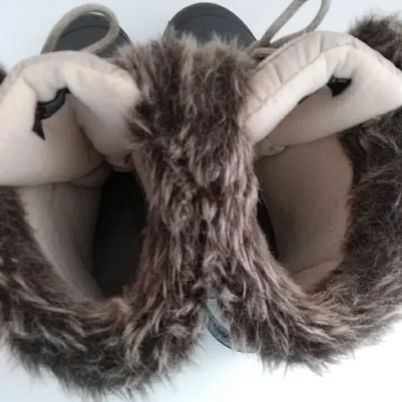 Field &amp; Stream PAC Suede Faux Fur Winter Boots 8 Ivory