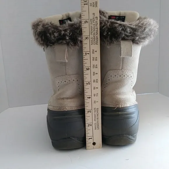 Field &amp; Stream PAC Suede Faux Fur Winter Boots 8 Ivory