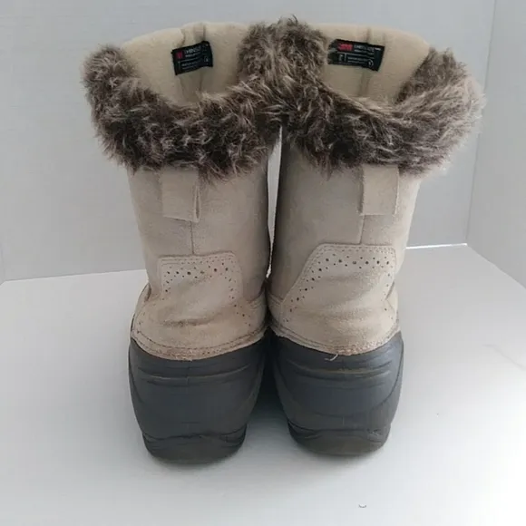 Field &amp; Stream PAC Suede Faux Fur Winter Boots 8 Ivory