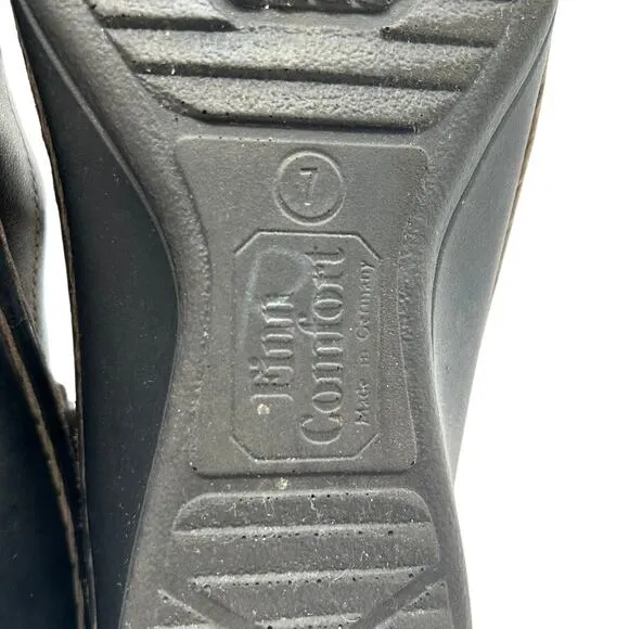 Finn Comfort Canberra Leather Mary Jane Shoes SIZE 7 Made in Germany Y2K Indie