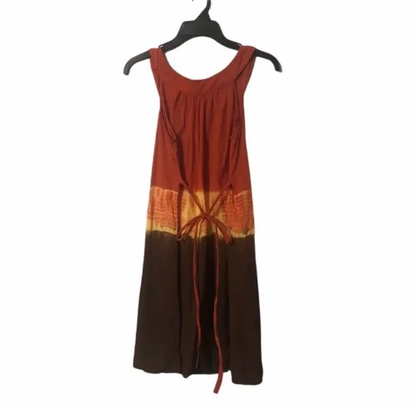 FIRE LOS ANGELES Tie Dye Fall Colored DRESS Size LARGE