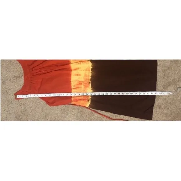 FIRE LOS ANGELES Tie Dye Fall Colored DRESS Size LARGE