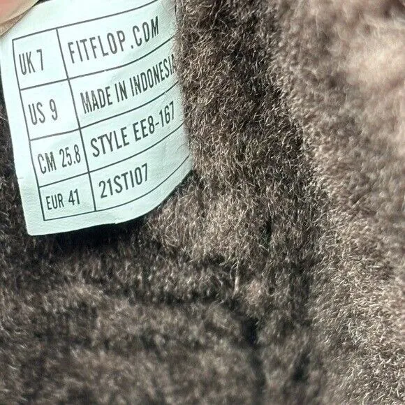 Fitflop Women's 9 Mukluk‎ Original Double Face Shearling Lined Boots Brown Suede