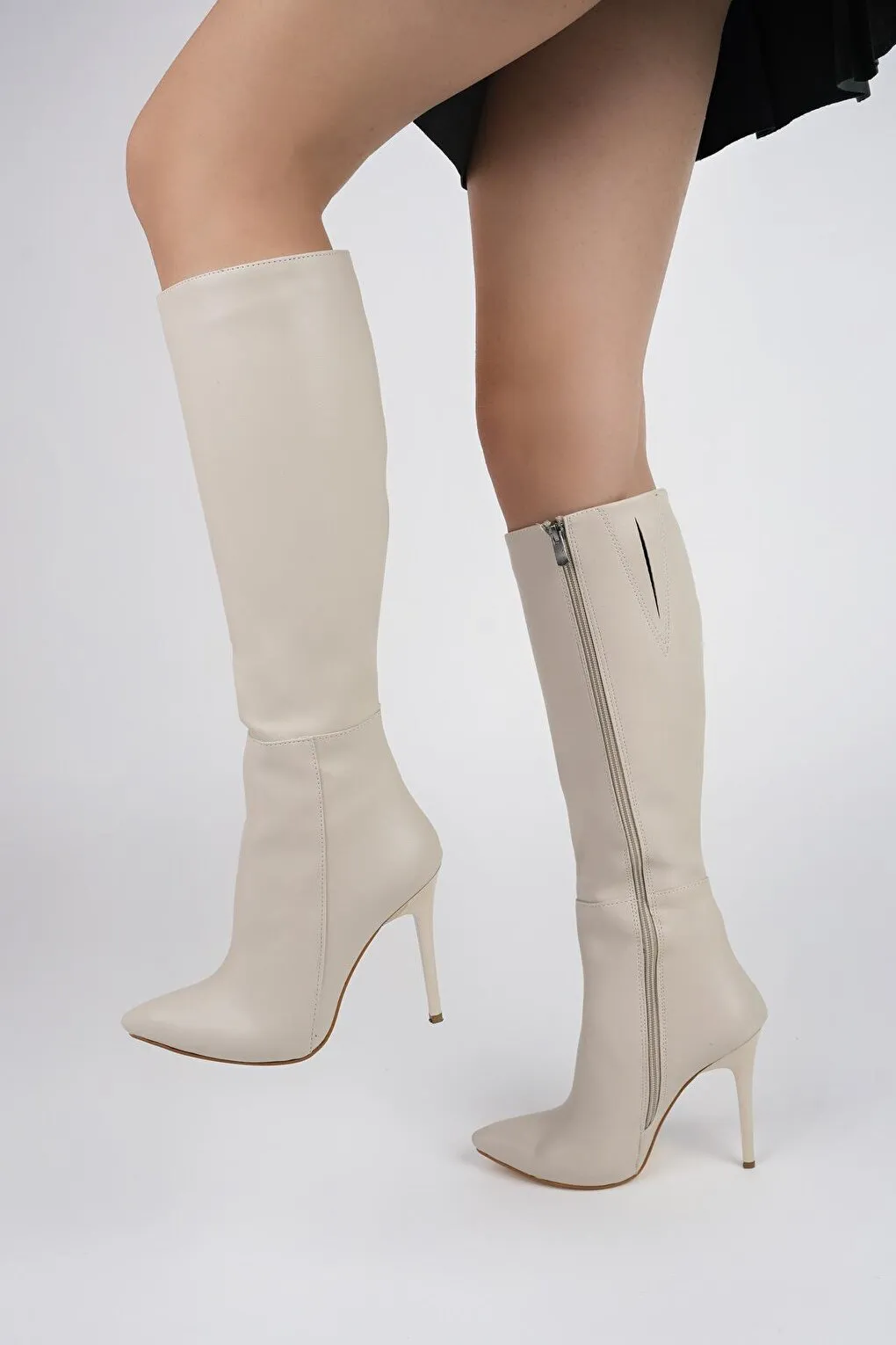 Florence Women's Thin Heeled Pointed Toe Side Zipper Boots