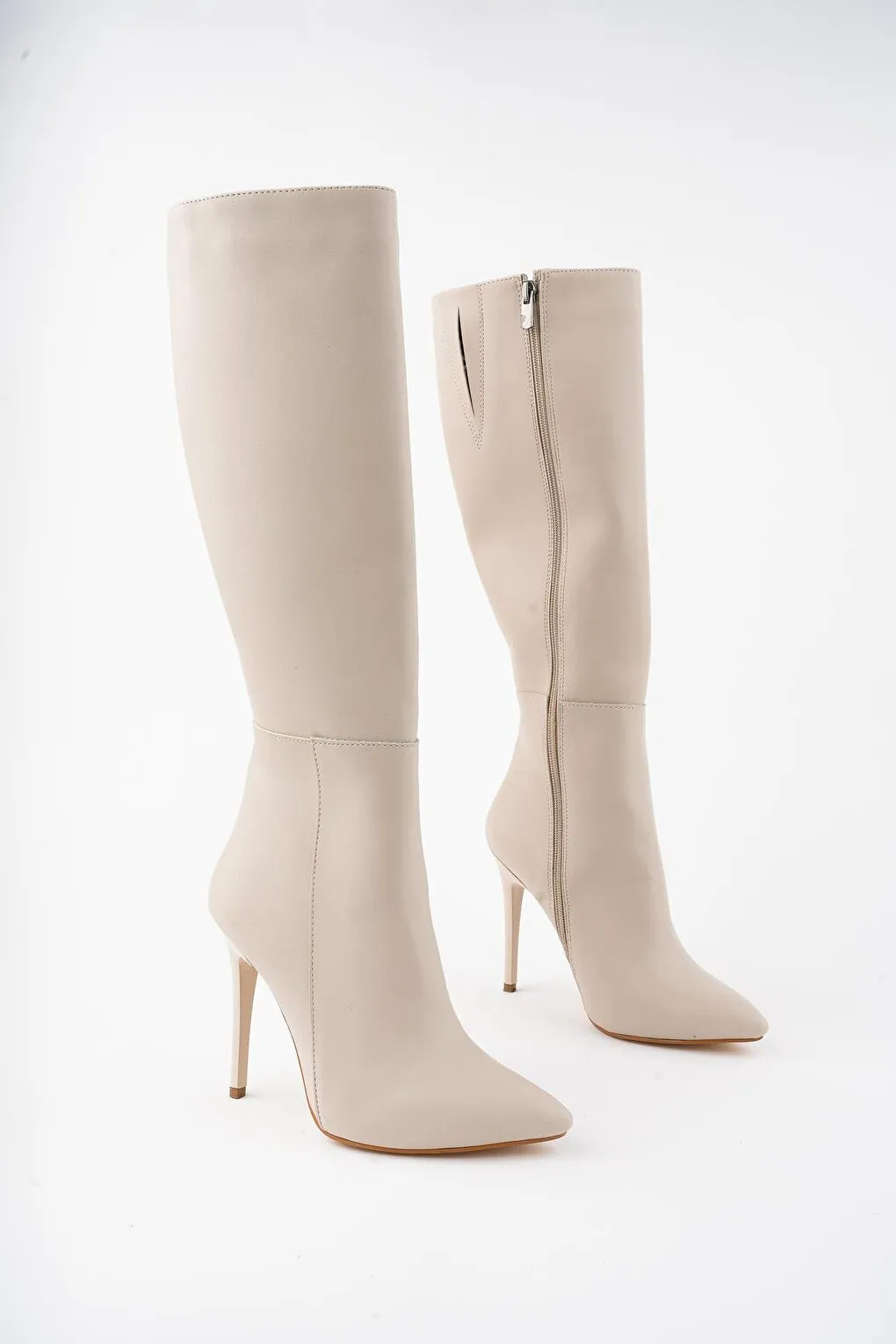 Florence Women's Thin Heeled Pointed Toe Side Zipper Boots