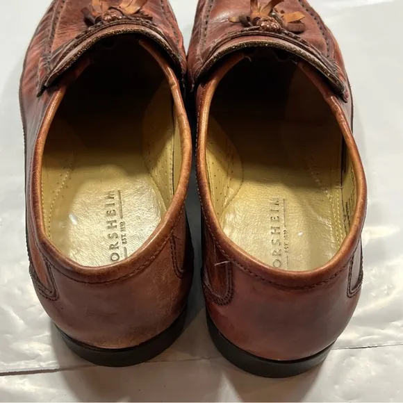 Florsheim Brown Barletta Tassel Loafers Men’s 10D Leather Kiltie, Made in Brazil