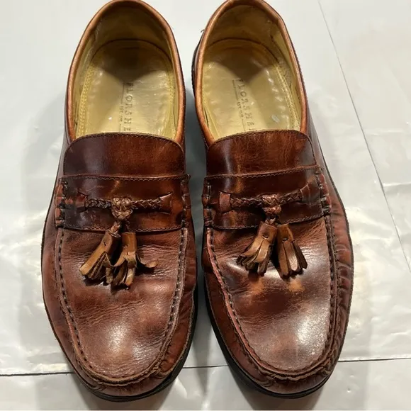 Florsheim Brown Barletta Tassel Loafers Men’s 10D Leather Kiltie, Made in Brazil
