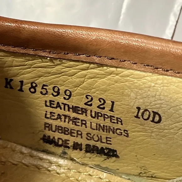 Florsheim Brown Barletta Tassel Loafers Men’s 10D Leather Kiltie, Made in Brazil
