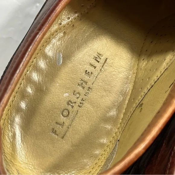 Florsheim Brown Barletta Tassel Loafers Men’s 10D Leather Kiltie, Made in Brazil