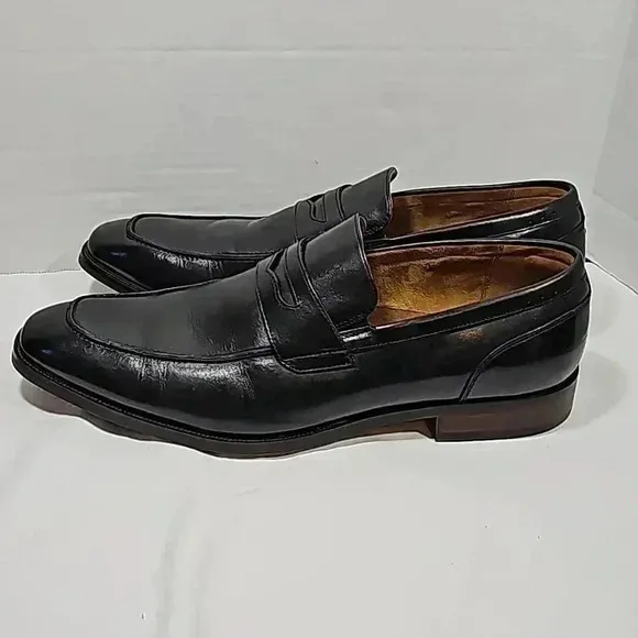 Florsheim Men's Black Leather Penny Loafer Size 13M shoes office dress
