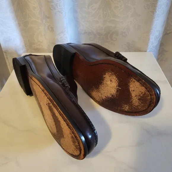 Florsheim Men's Loafer Leather Shoes, Size 143E, Brown, Burgundy, Classic