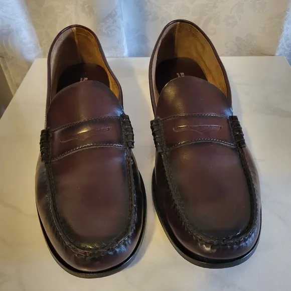 Florsheim Men's Loafer Leather Shoes, Size 143E, Brown, Burgundy, Classic