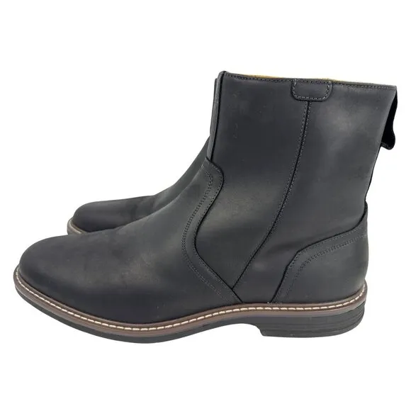 Florsheim Men's Norwalk Chelsea Side Zip Boot Black Leather Crazy Horse 13 M D