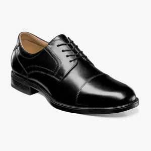 Florsheim Men’s Sz 10.5 Center Cap Toe Oxford Black Leather Dress Casual Shoes‎