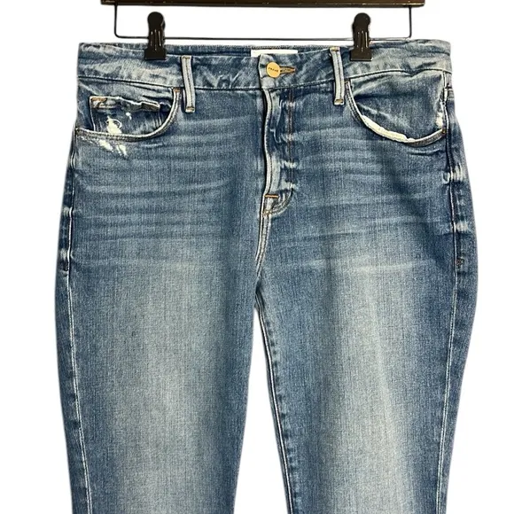 FRAME Le Crop Mini Boot Jeans Raw in Oppen Size 29